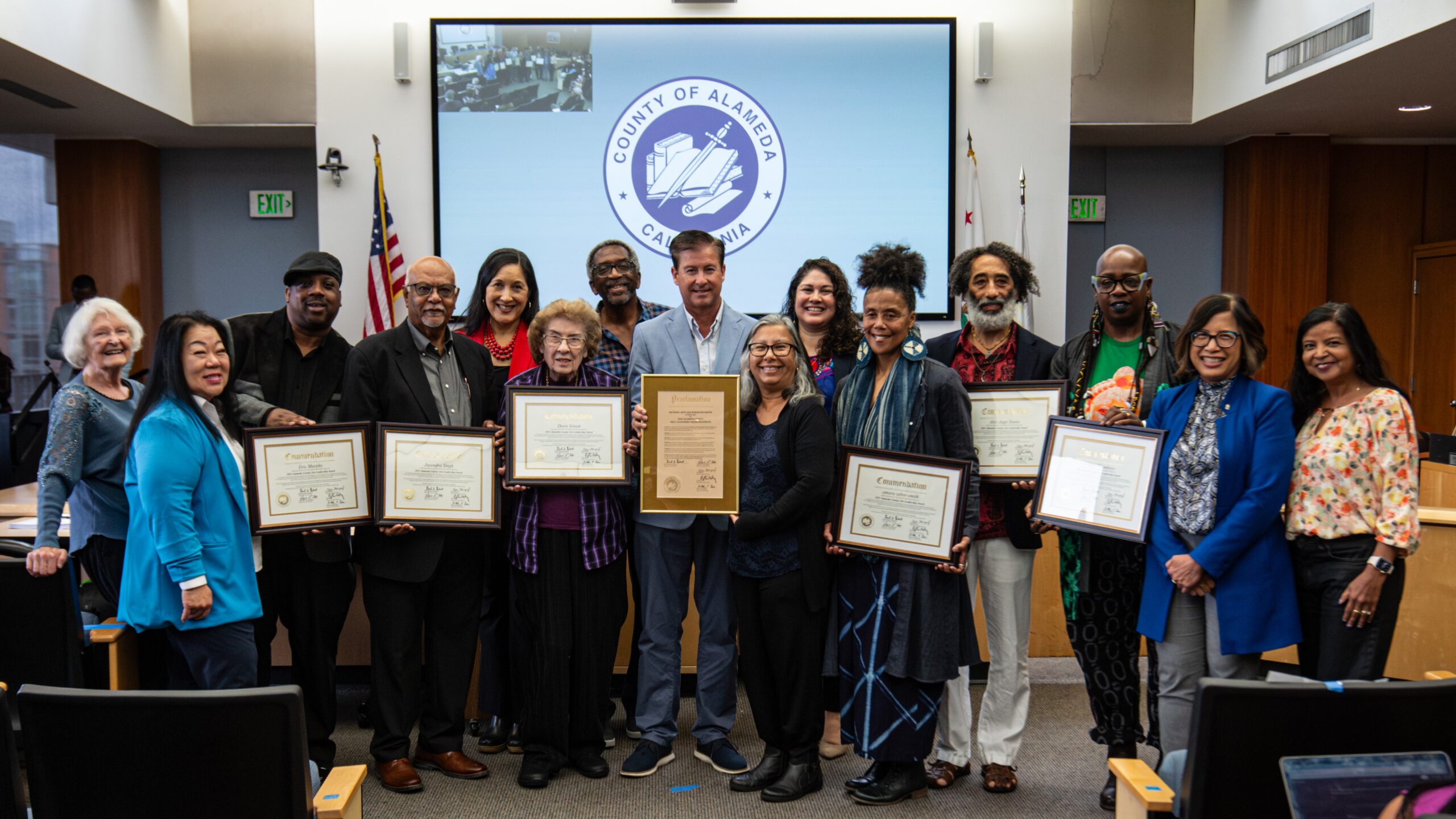 Alameda County Arts Zoom Screenshot of Arts Leadership Awards Recipients